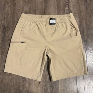 Eddie Bauer Men's Rainier Pull-on Tan Kahaki Shorts size XL NEW WITH TAGS